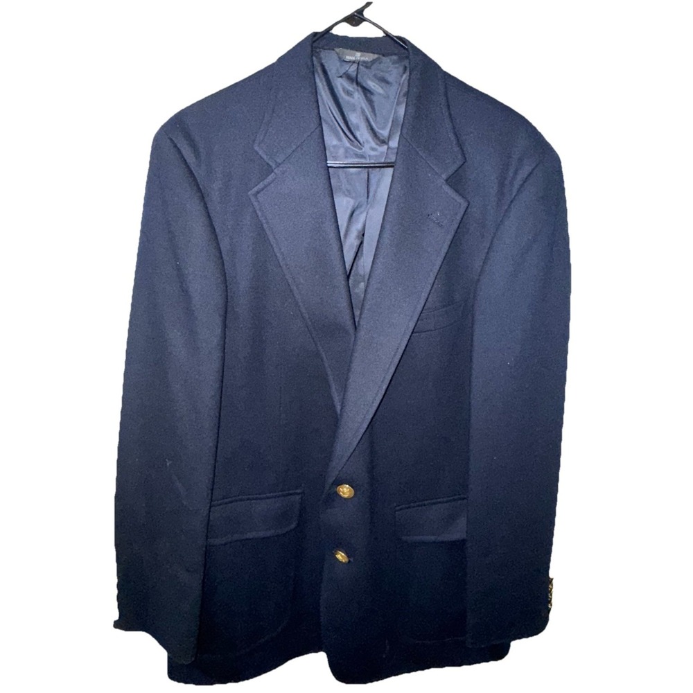 Vtg Chaps Ralph Lauren 44L Navy Blue Gold Button USA‎ Blazer Sport Jacket NWOT